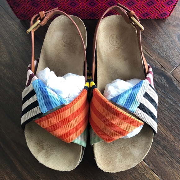 Tory Burch Shoes - Tory Burch Corey Platform Sandal-Tech Knit/Veg NWT